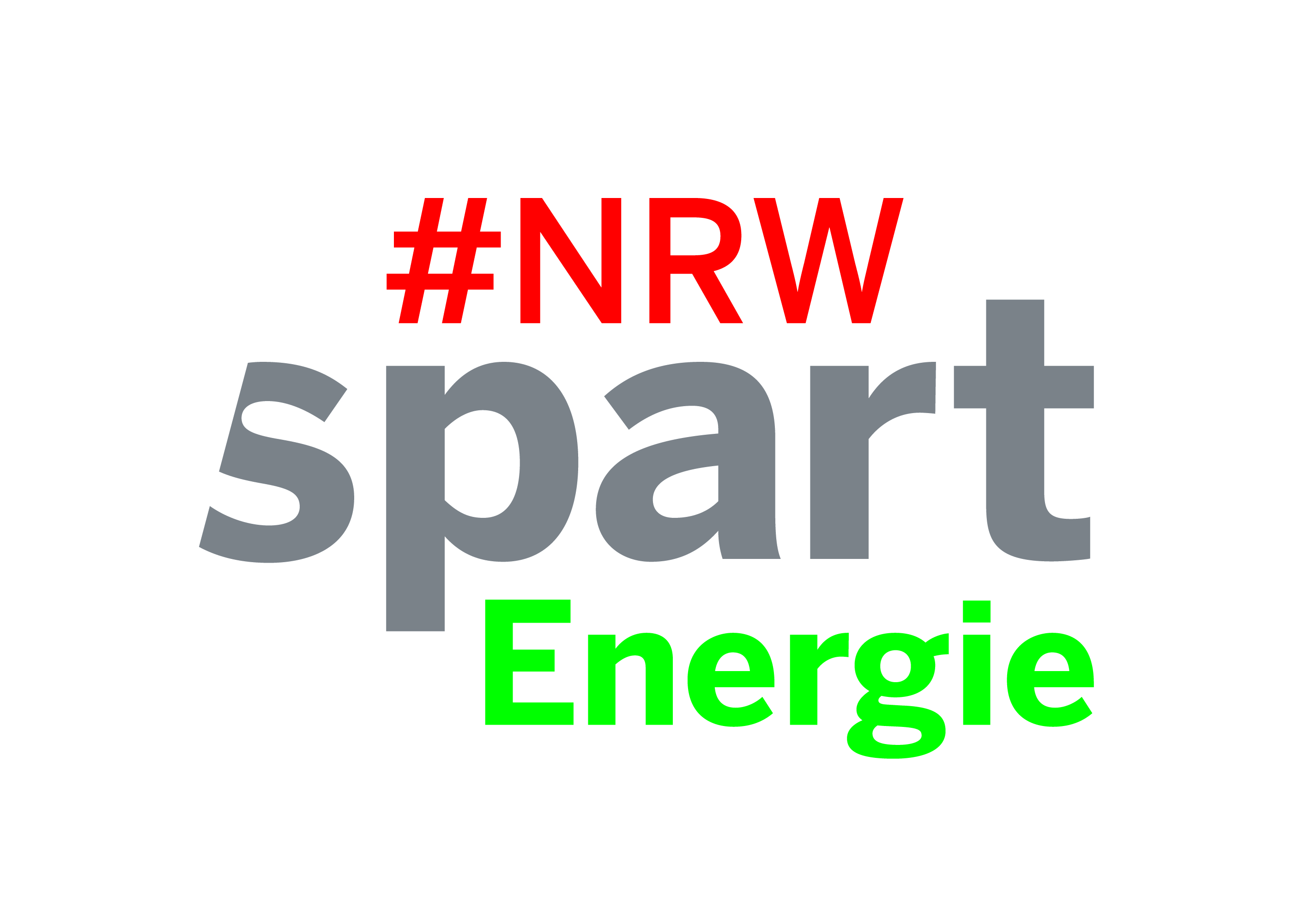 Logo NRW spart Energie in NRW-Farben