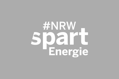 Logo "NRW spart Energie" weiß