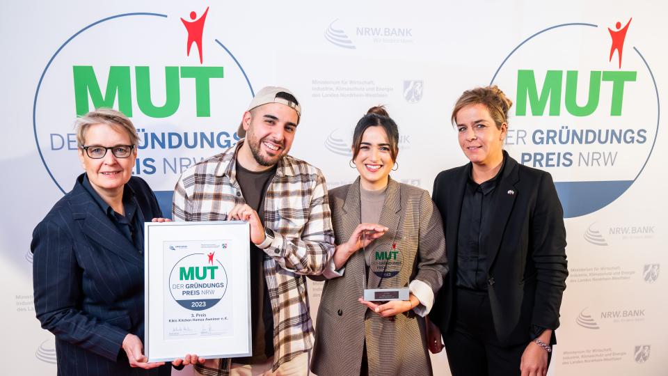 Preisverleihung des MUT Gründungspreises NRW: 3. Platz Kikis Kitchen aus Bochum