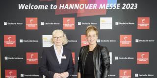 Ministerin Neubaur besucht die Hannover Messe 2023
